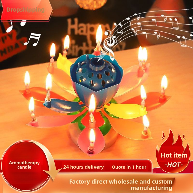 Holiday Candle Set - Vela Musical Romántica de Cumpleaños con