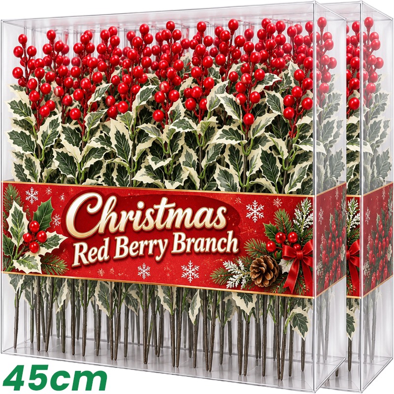 Christmas Wreath Fake - Ramas de plantas artificiales con bayas