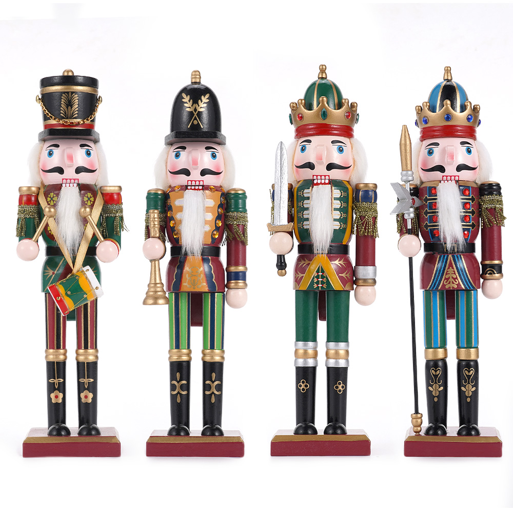 Nutcracker Figurine - Cascanueces de madera de 30CM, figuras