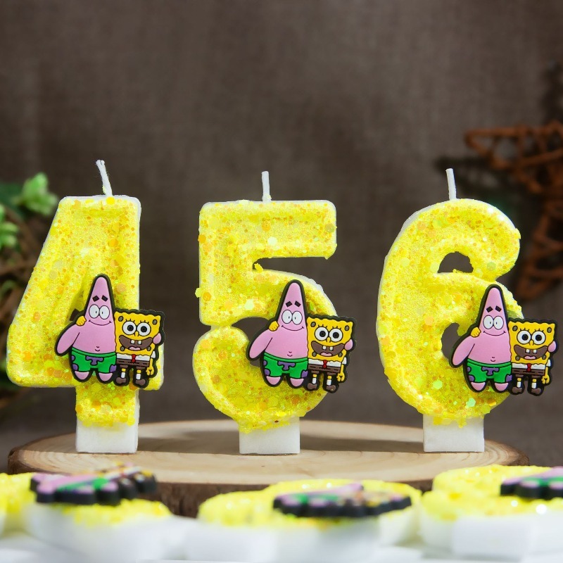 Holiday Candle Set - Velas de Pastel con Números Digitales