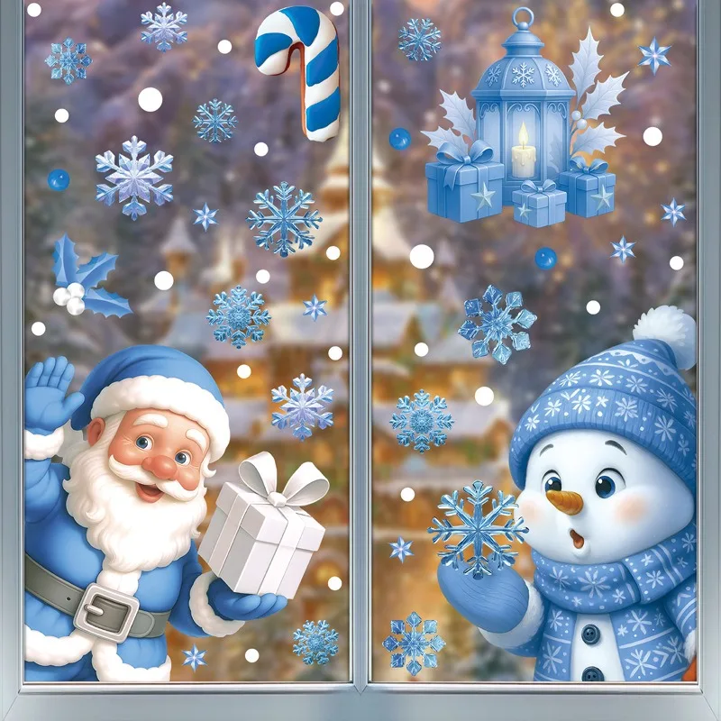 Snowflake Window Decal - Adhesivo de cristal con motivos navideños: