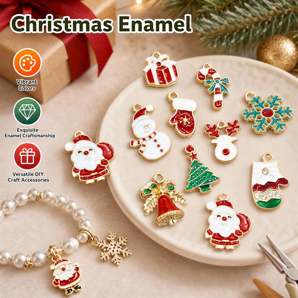 Christmas Stocking Hanging - 10 unidades de pequeños adornos navideños