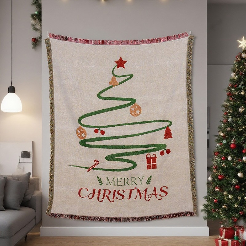 Nueva tapiz navideña para colg - Christmas Throw Blanket reseña y precio