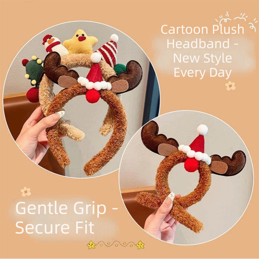 Diadema Navideña de Felpa con  - Reindeer Antlers Headband reseña y precio