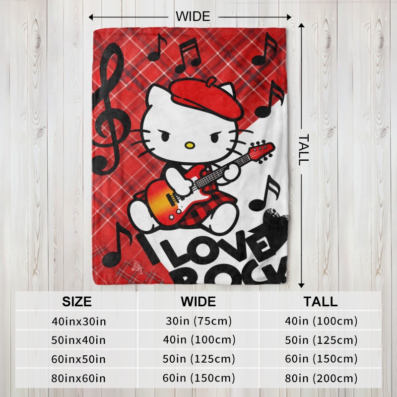 Manta Sanrio Hello Kitty Rock  - Christmas Throw Blanket reseña y precio