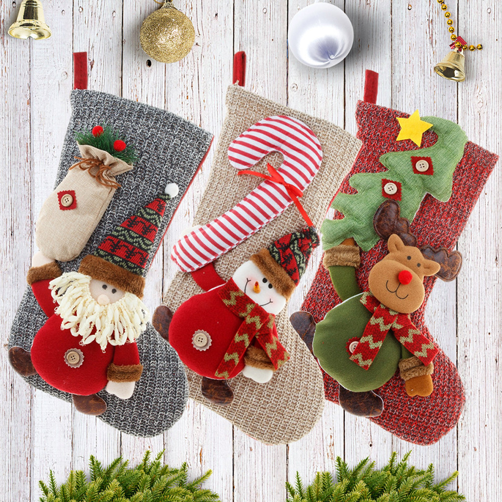 Calcetines navideños, decoraci - Christmas Stocking Hanging reseña y precio