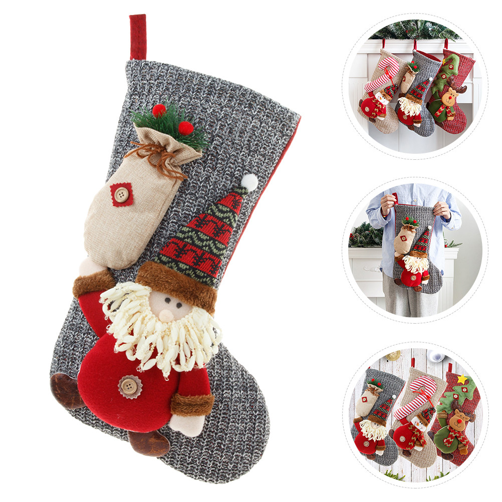 Calcetines navideños, decoraci - Christmas Stocking Hanging reseña y precio