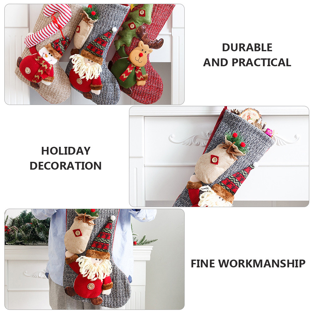 Calcetines navideños, decoraci - Christmas Stocking Hanging reseña y precio