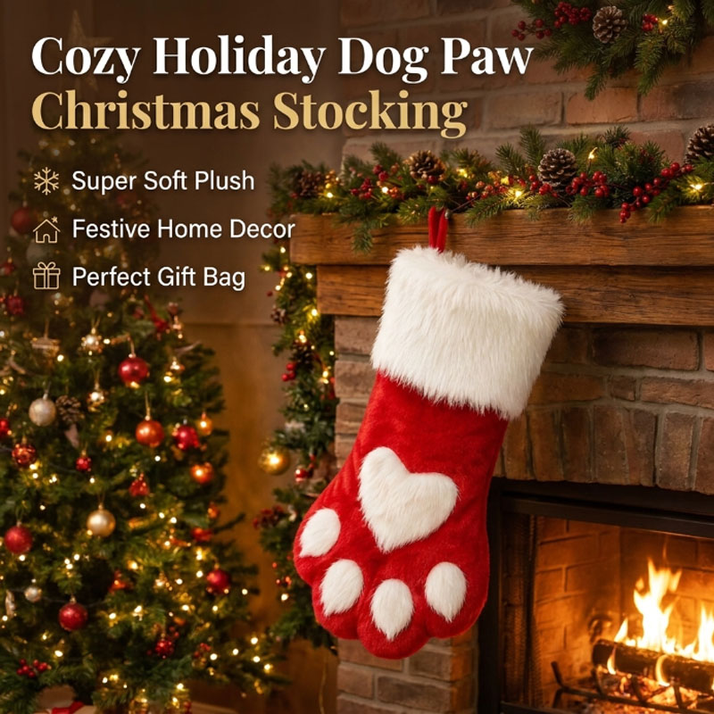 Calcetín navideño de terciopel - Christmas Stocking Hanging reseña y precio