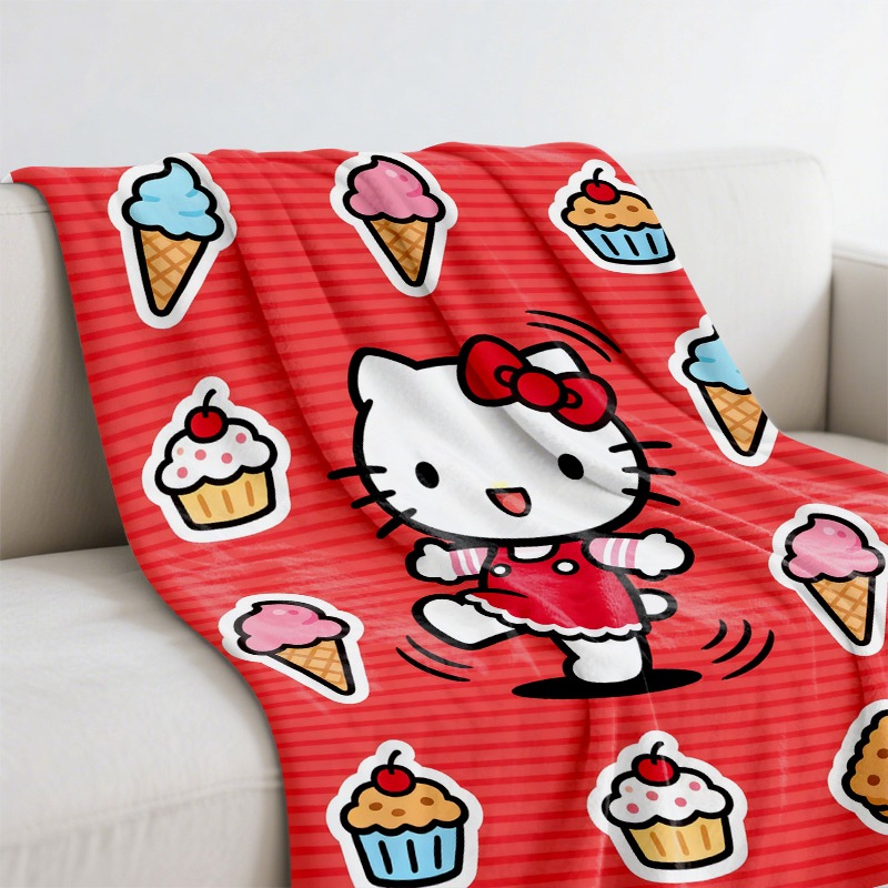 Manta de Sanrio Hello Kitty co - Christmas Throw Blanket reseña y precio