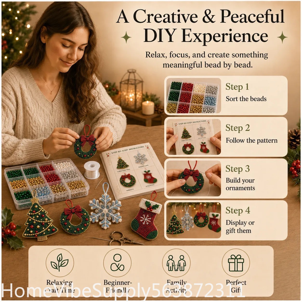 Kit de manualidades hechas a m - Christmas Stocking Hanging reseña y precio