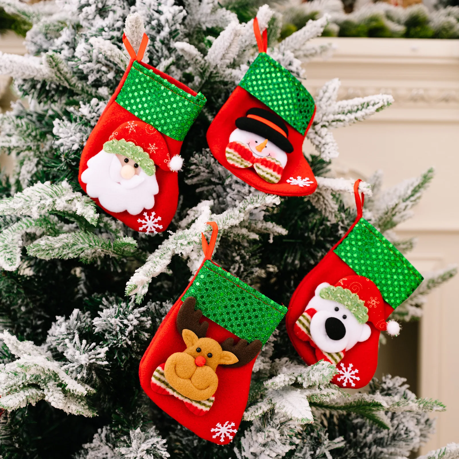 Calcetín navideño, regalo de N - Christmas Stocking Hanging reseña y precio